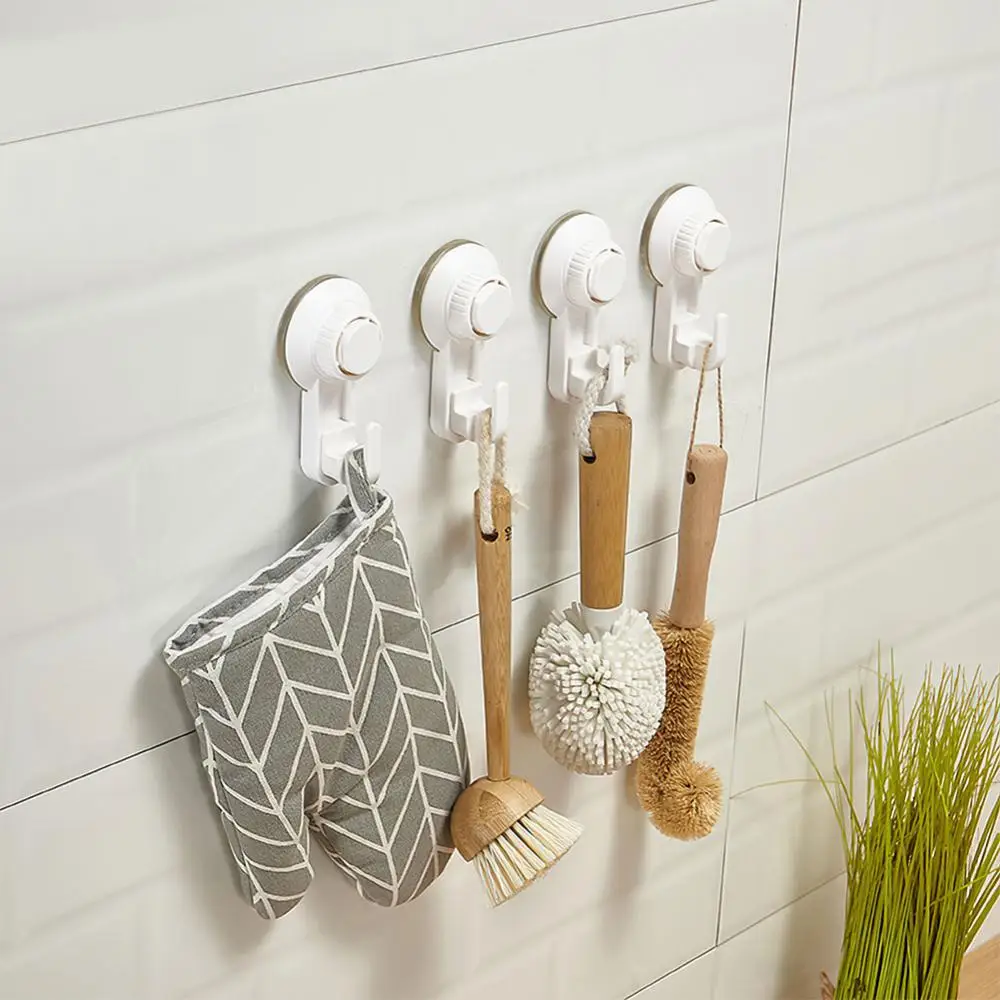 Punch Free Suction Cup Hooks Strong Self Adhesive Door Wall Vacuum Hooks Clothes Hangers Towel Racks For Kitchen Bathroom