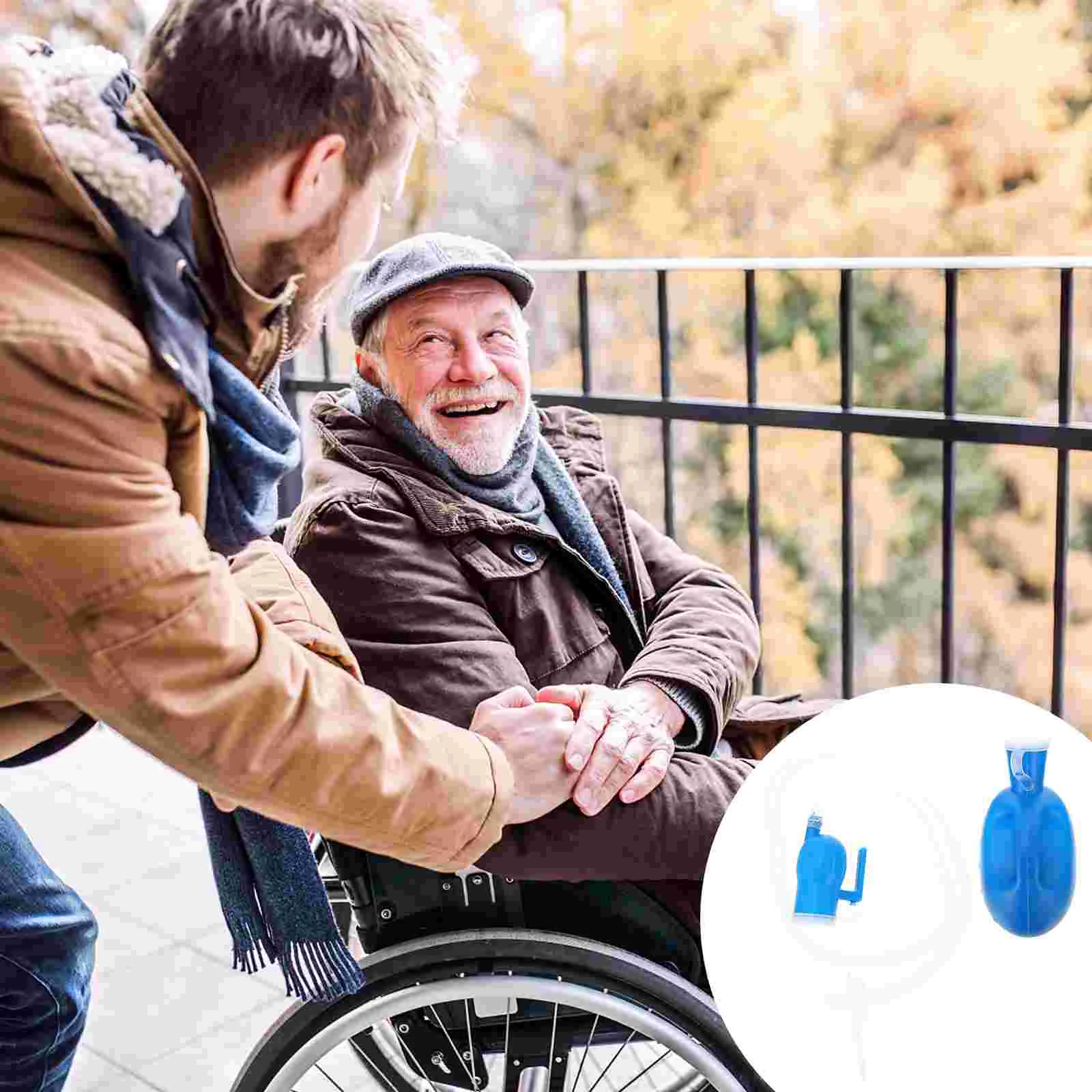 

Urinal Household Chamber Pot Portable Piss Plastic Bucket with Hose 2000ml Home Pipe