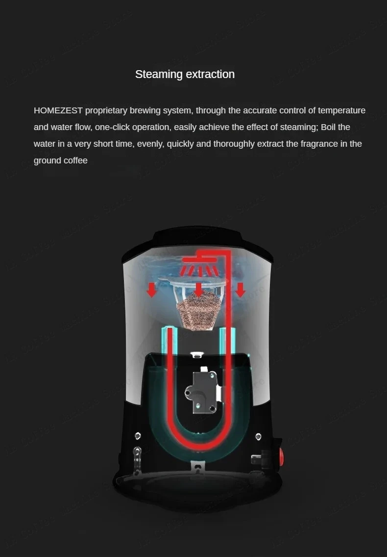 Description Picture 6 of itemPortable Mini Home Coffee Machine Fully Automatic Drip American Coffee Pot Portable Travel Coffee Maker Fashionable and Compact