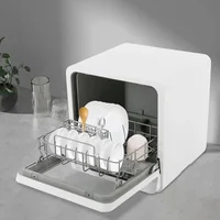 4.8L Portable Mini Dishwasher 110V Compact Countertop Dishwasher Deep Clean Efficient Operation Eco-friendly White 2