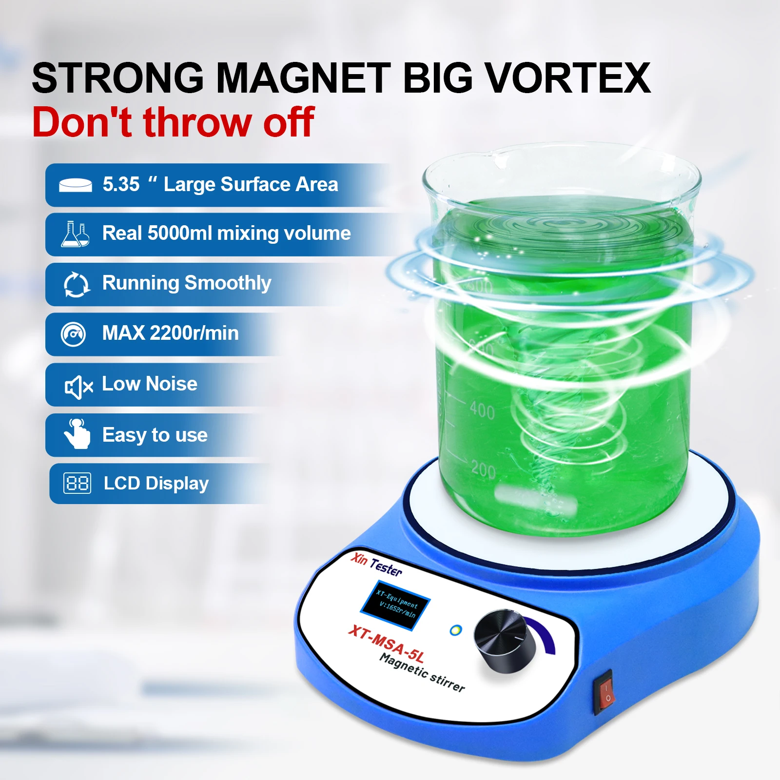 Magnetic Stirrer Electric Stirrer Xin Tester Magnetic Stirrer 3000ml LCD Display