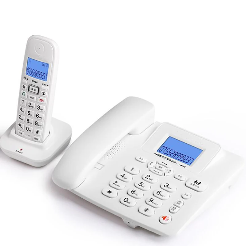 2.4G Corded/Cordless Phone System with 1 Handset - Answering Machine, 3-Way  Conference, 300M Long Range, Wireless Telephone