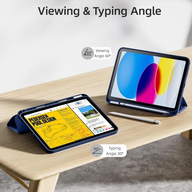 Slim Magnetic Stand Case with Pencil Holder