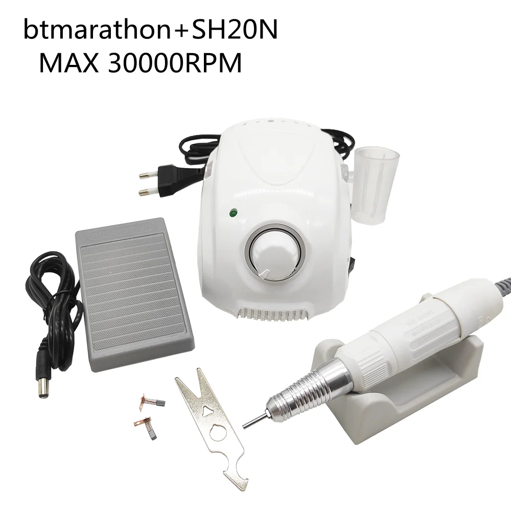 65W BT Marathon Champion 3 Control Box STRONG210 35K H37L1 H200 Electric Nail Drill Handpiece Manicure Machine Set Grinding Tool 3