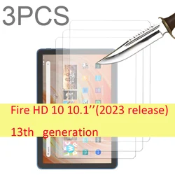 Premium 3 - Pack Glass Screen Protector for 10.1'' Tablets - 9H Hardness Film (Fire HD 10 2023 3PCS)