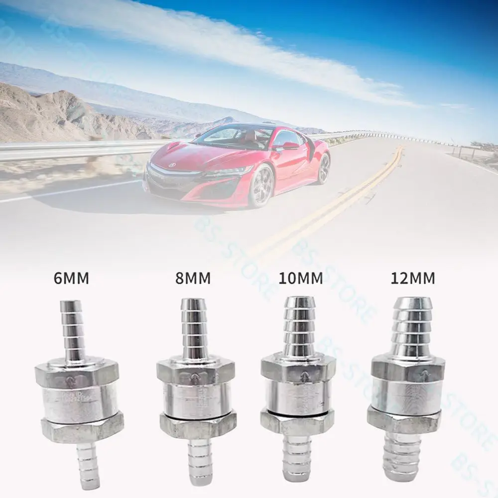 Universal Fuel Non Return Check Valve 6/8/10/12mm Aluminium Alloy Petrol Diesel Water Fuel Line One Way for Peugeot Renault