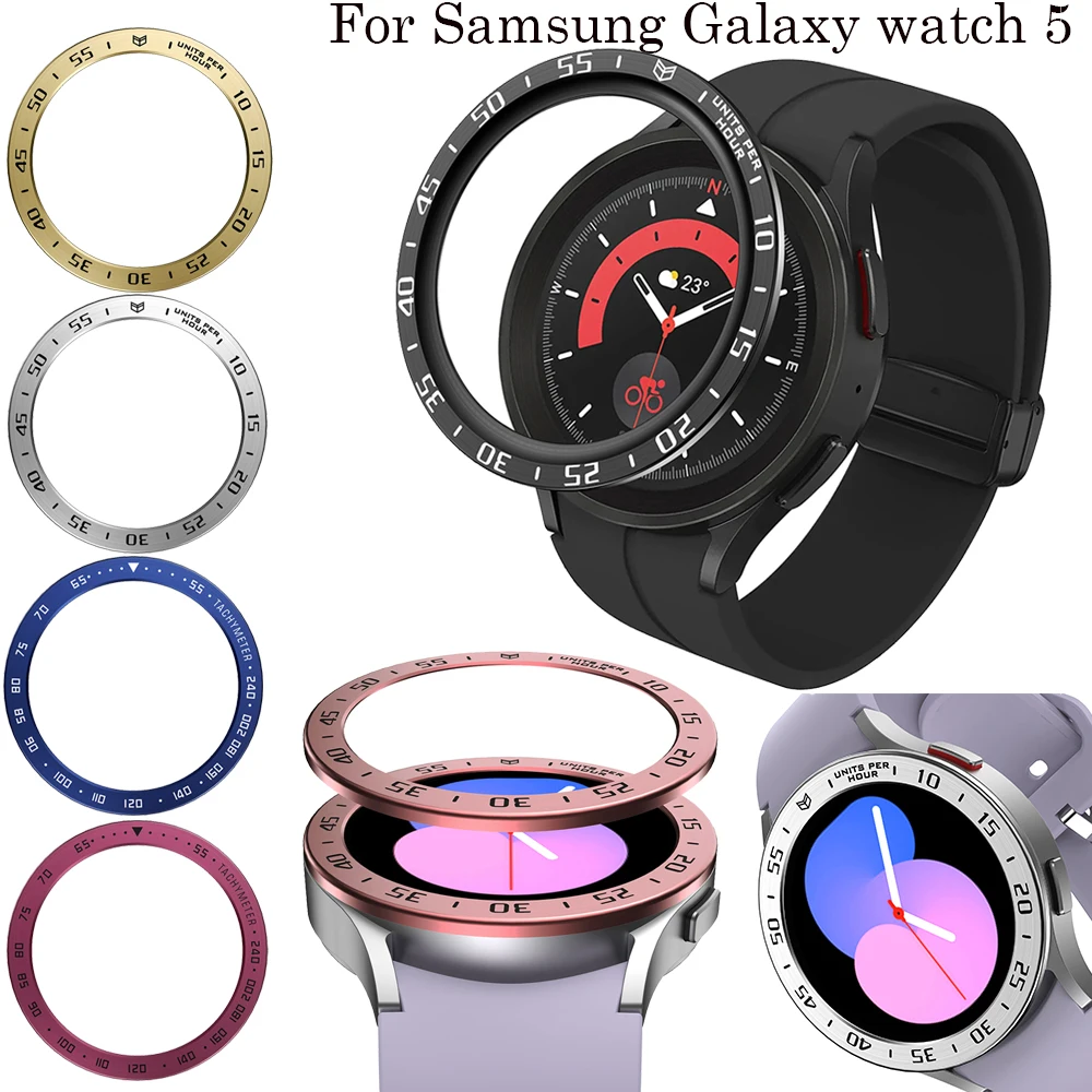 

Bezel Ring Stainless Steel Cover For Samsung Galaxy watch 5 40mm 44mm pro Case Protection Metal Case Frame Speed Protector Shell