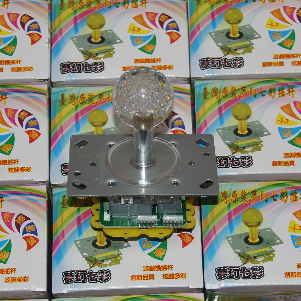 12V LED 점멸 조이스틱 다채로운 LED 조명 아케이드 컨트롤러 7가지 색상 점멸 클로 머신 액세서리