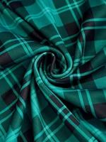 2024 European and American fashion new fake button plaid long sleeve slim plus size dress female - Image 3