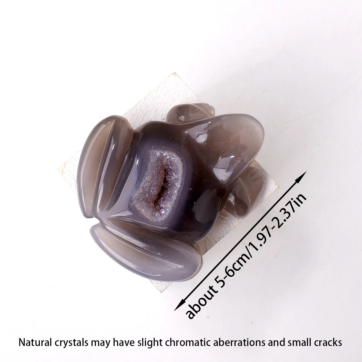 1PC Natural Crystal Agate Frog Hand Engraving Display Healing Crystals Home Decoration Gift 6