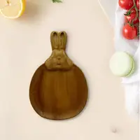 Bunny Serving Tray Bunny Shape Appetizer Tray Easter Wooden Serving Plates Rustic Decorative Charcuterie Board For Parties 2