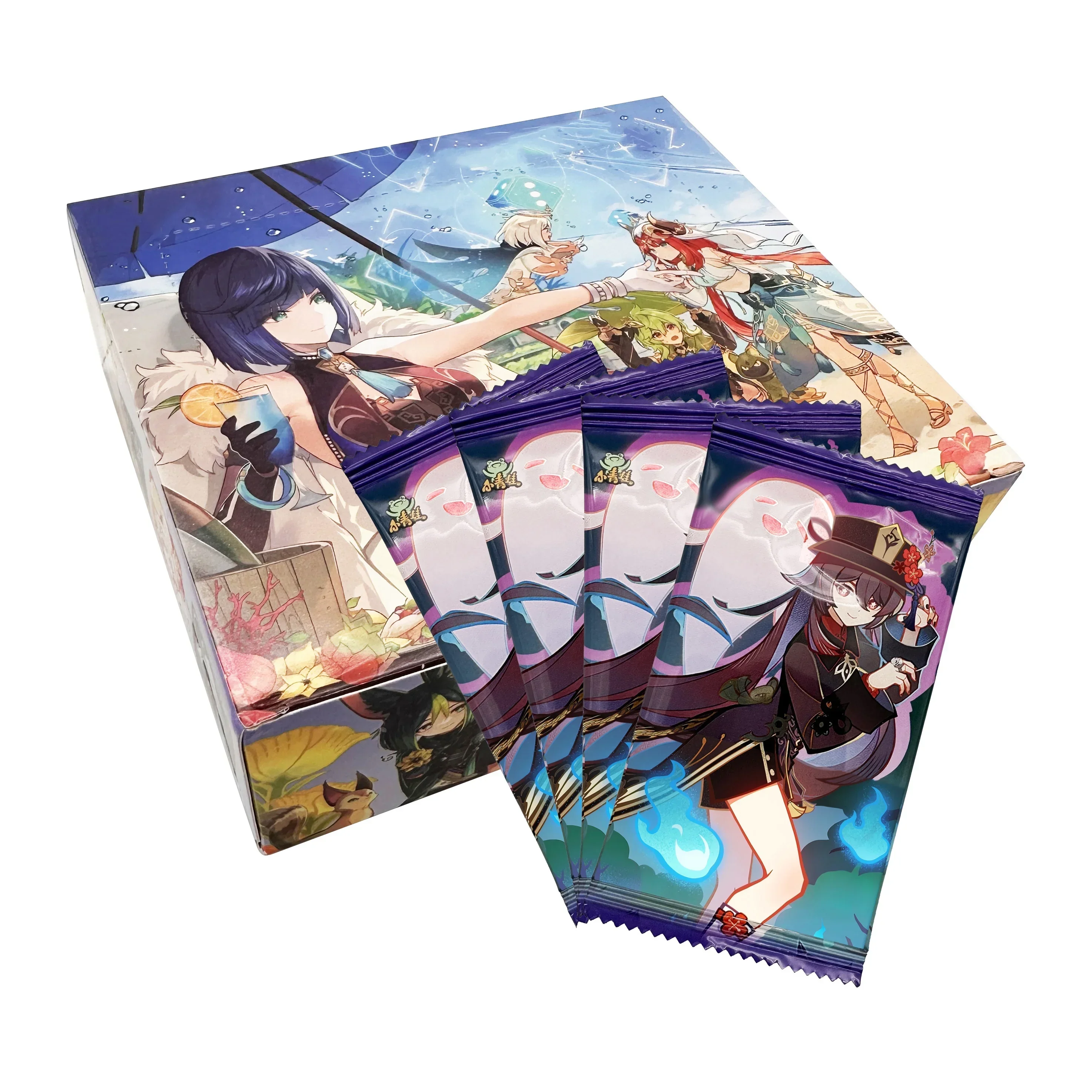 

Genshin Impact Games Anime around the collection of cards Kamisato Ayaka Beelzebul Hu Tao Yelan Ganyu deluxe edition toys gifts