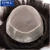 Fine Mono With Soft Pu Toupee Men Wig 100%  Human Hair Breathable Male Hair Prosthesis Capillary Male Wig Exhuast Systems 4