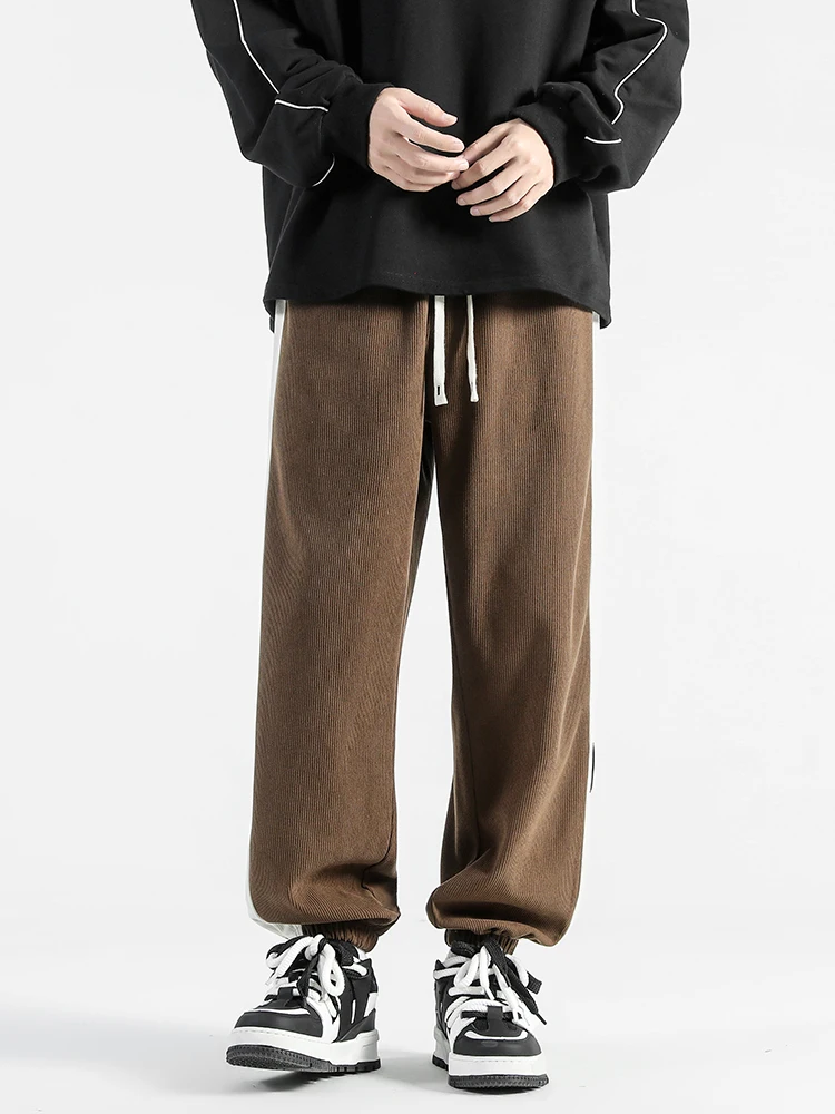 Retro sports casual pants, men's and women's loose and versatile leggings, street slimming pants