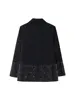 TRAF 2025 Spring Women Diamond Inlaid Embroidery Shorts Sets 2 Pieces Fashion Blazer Coat Women Suit Elegant Set Women Outfit 3