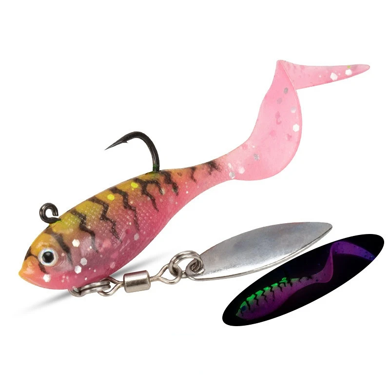 1pcs Soft Fishing Lures 5.5cm/7g Bait Swimbait Streamer Sea Fishing Spoon  Lure Worm With Box Wobbler Artificial Perch Baits Soft