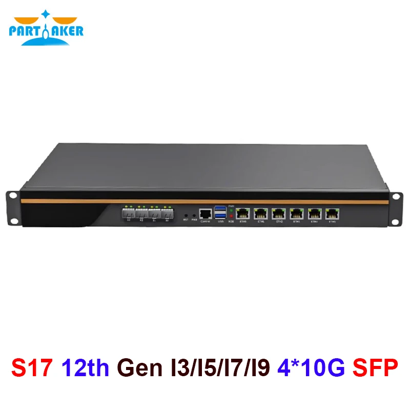 

1U Rackmount Firewall Appliance 12th Intel Core I9 12900 I7 12700 I5 12400 I3 12100 6 LAN 4 X710 SFP pfSense OPNsense Mikrotik