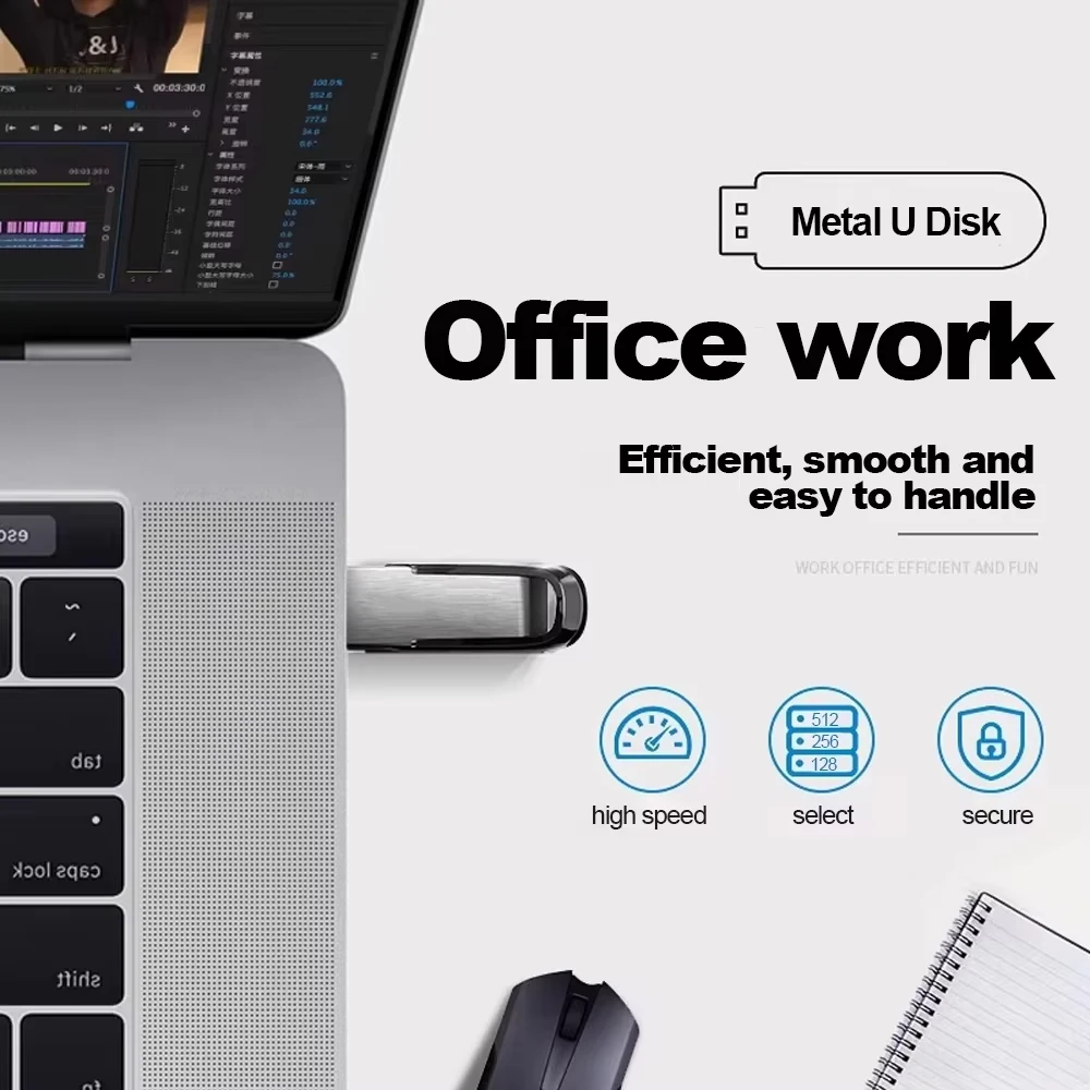 2TB USB 3.0 Flash Drives High Speed Metal Pendrive 1TB 512GB 256GB Pen Drives USB Memory Stick For Car Phone Computer PS5