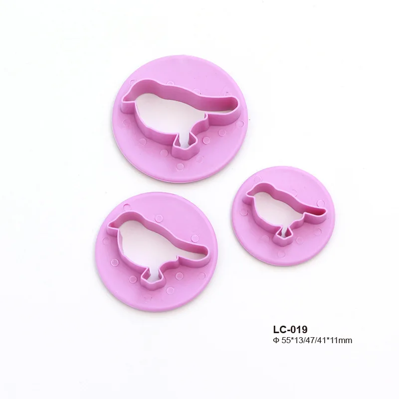 Small Bird Star Heart Polymer Clay Cutter Jewelry Making DIY Earring Mini Cutting Mold Pottery Ceramic cookie Cutter 3pcs