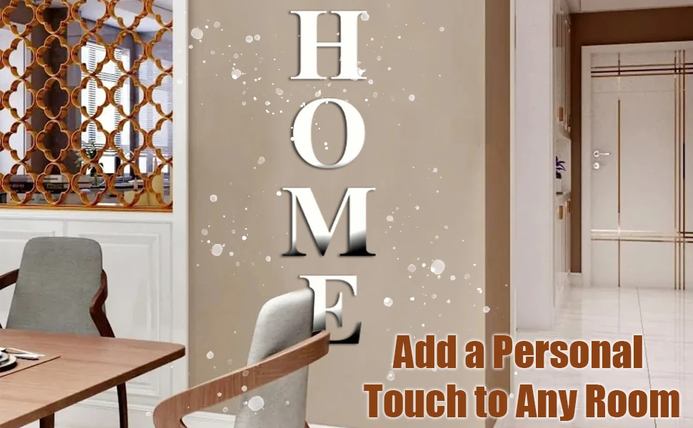 Home Wall Decor Stickers, Sign Wall Art Decals Decor Self Adhesive Removable Eco-Friendly for Home Kitchen Bedroom Decoration.