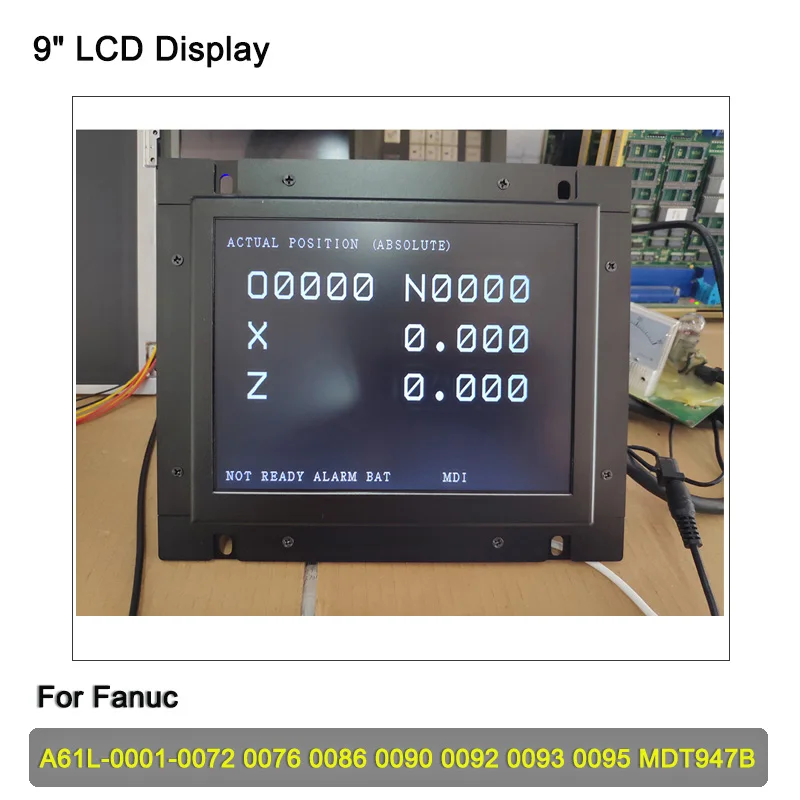 

New Industrial 9" LCD Fanuc Monitor A61L-0001-0093 0076 0086 0092 Replace For FANUC CRT Display A61L D9MM-11A/11B KF-M7099H