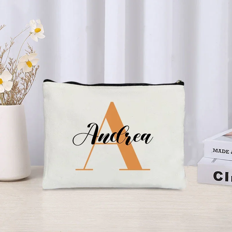 

2024 Customized Name Makeup Bag Personalized Fashion Women's Wedding Makeup Box Suitable for Travel Mall Reusable Shopping Bag
