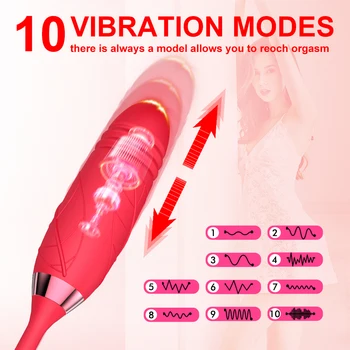 Rose Sucking Vibrator 10 Speed Vibrating Clit Sucker Nipple Blowjob Clitoris Stimulation Female Masturbation Sex Toys for Women 3