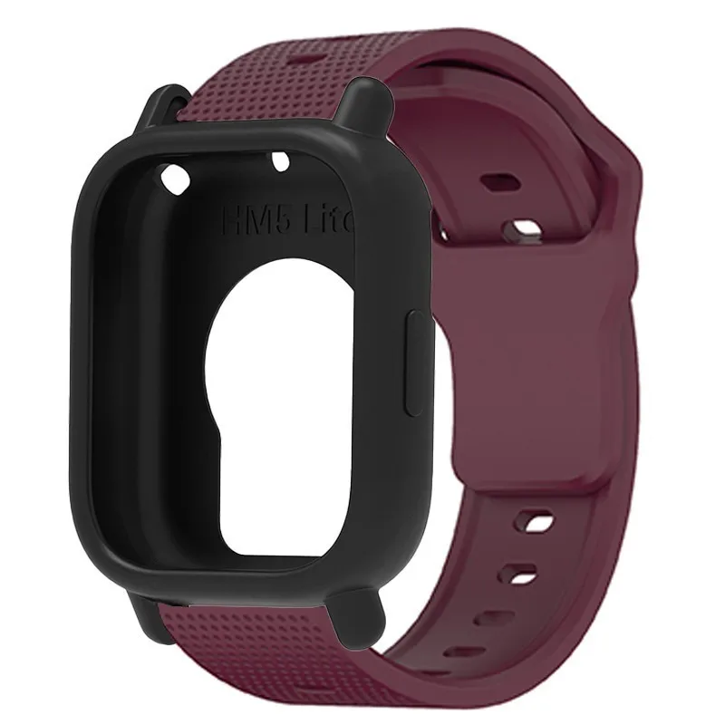 Silicone Protective Case + Strap for Smart Watch - Replacement Bracelet Belt Cover