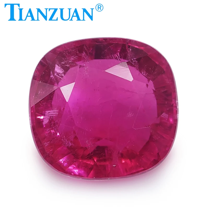 2.72ct Natural Rubellite Tourmaline Pinkish Red Color Cushion Shape Brilliant Cut Loose Gem Stone with GRC Certified