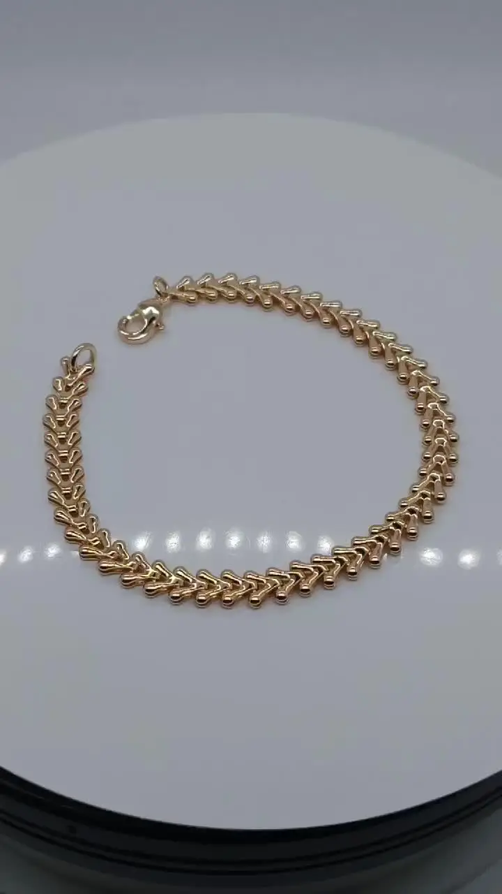 女性 6 ミリメートル 585 ローズゴールドカラーリンク V Shanped