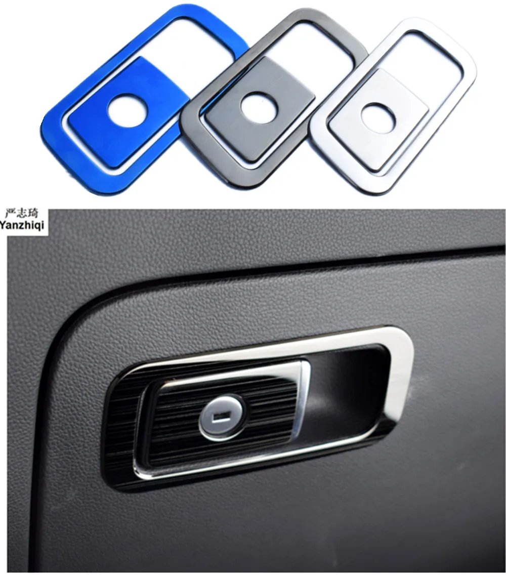 Cubierta Decorativa de Acero Inoxidable para la Caja de Almacenamiento de Guantes del Copiloto, para Autos con Volante a la Izquierda, para VW Passat B8 2017-2023