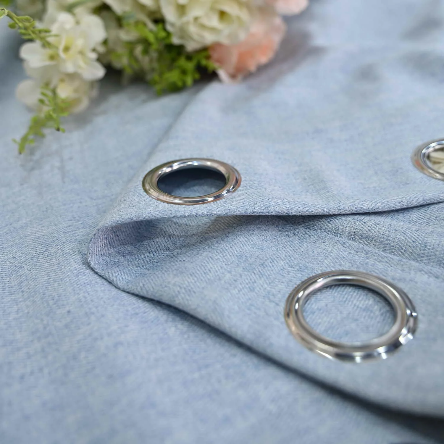 3D Cloud Embroidery Kids Curtains for Room Darkening, Thermal Insulated, Blackout Window Treatment,Grommet Top Window Curtains - Image 5