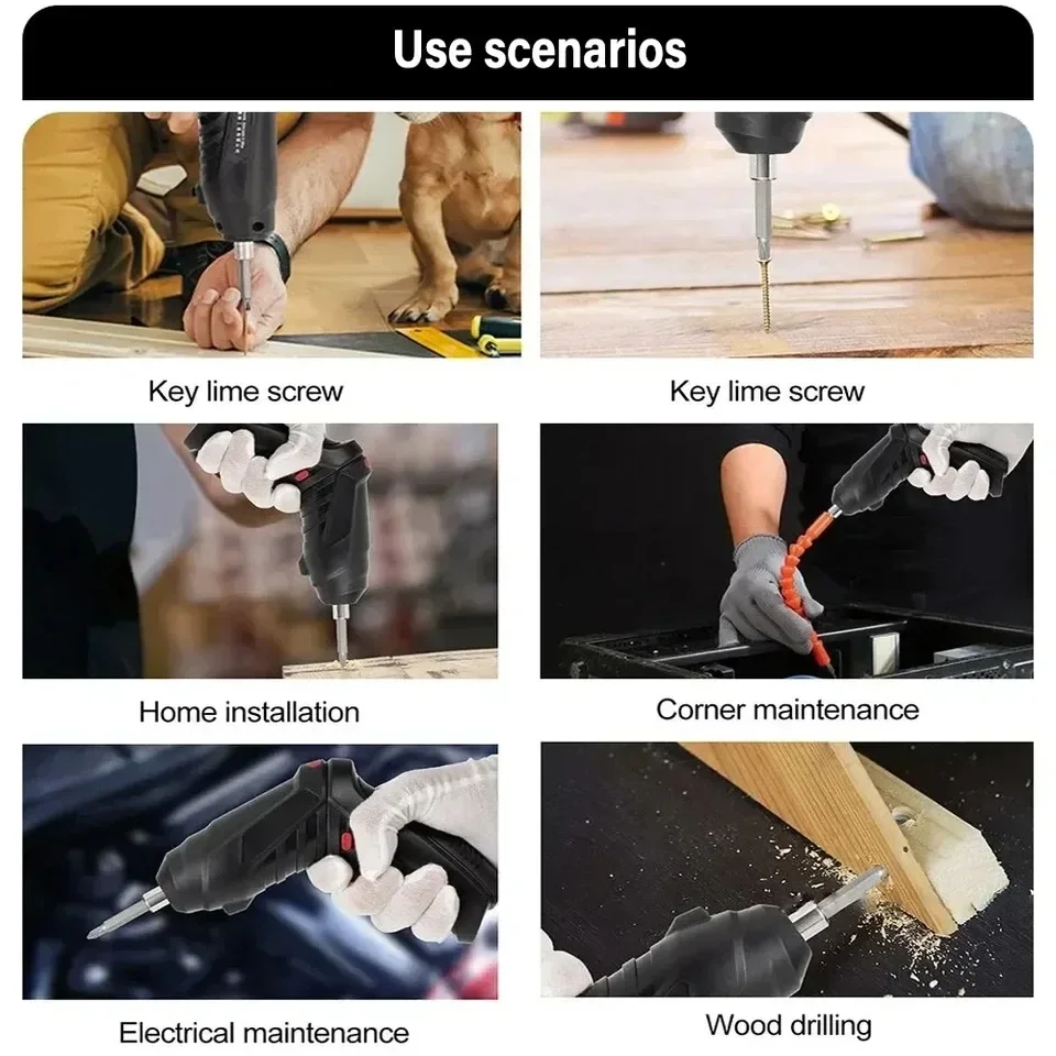3.6V Powerful Impact Drill Screwdriver LED Lighting Electric Power Screwdriver Set Portable Mini Electric Power Tool electric power screwdriver