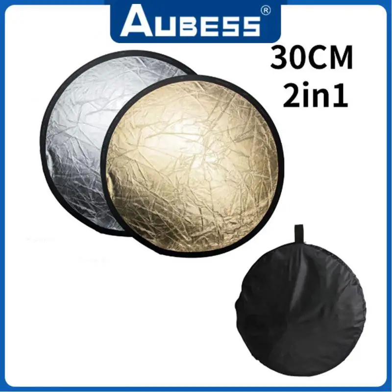 Photography reflector Reflector Portable Round Suitable For Live Photography Studio Light Plate Disc Gold Silver Fill Light Board Multi-folding 30cm