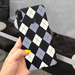 Stylish Art Painted Soft Slim Phone Case Cover Bumper for P Smart Plus 2018 (Black 1725)