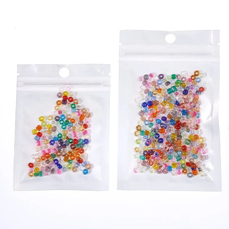 1.5-4mm 투명 무지개빛 유리 구슬 크로스 스티치 마이크로 비즈 DIY 수공예 비즈 줄