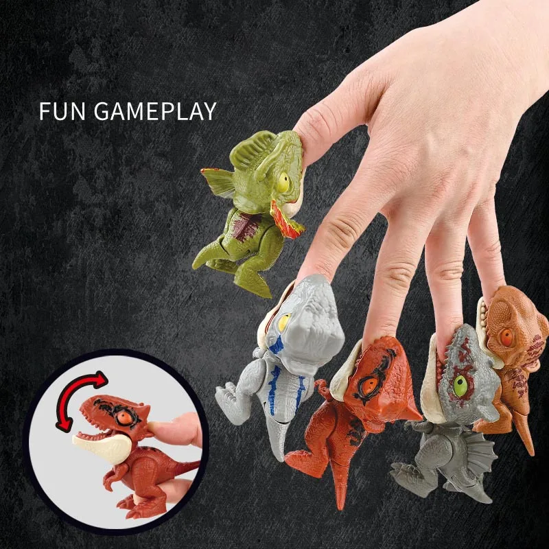 

Finger Dinosaur Tricky Tyrannosaurus Model Biting Hand Fidget Mosasaurus Jurassic Dino Toy for Children Dino Movable Joints Gift