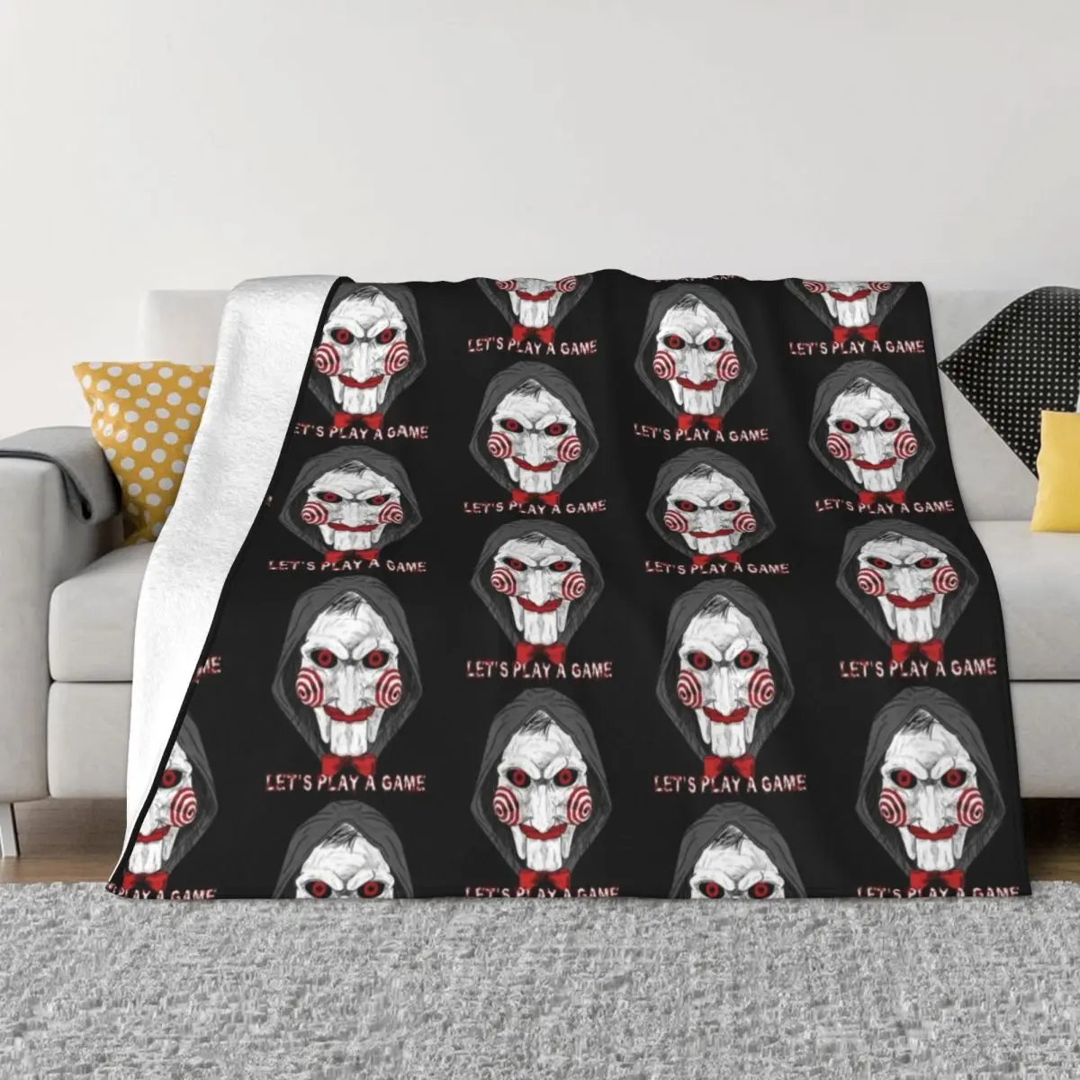 

SAW Movie fan art Throw Blanket Weighted Fluffy Softs Warm Cute Blankets