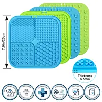 Pet Placemat Dog Lick Mats Cat Slow Feeding Mat Cats Dogs Grooming and Training Feeding Supplies Silicone Eating Slowly Food Pad 2