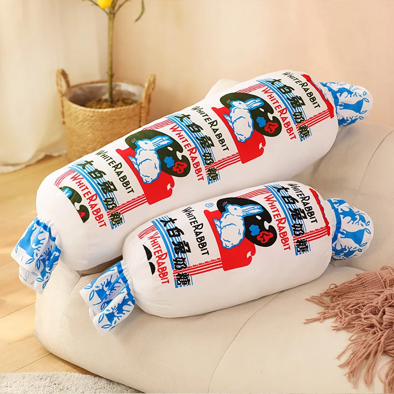 50/80cm Creative Simulation White Rabbit Milk Candy Plush Pillow Soft Stuffed Long Pillow Plush for Girls Boys Gifts Home Decor