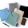 DjzDsm 100% Merino Wool Knit Sweater V-Neck Solid Color Pullover For Men's Autumn And Winter New Long Sleeved Basic Sweater 4