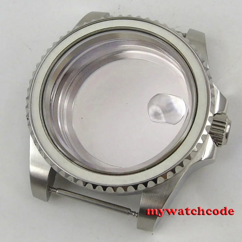 40mm Sapphire Glass Flat Glass Steel Watch Case Fit Eta 2824 2836 8215