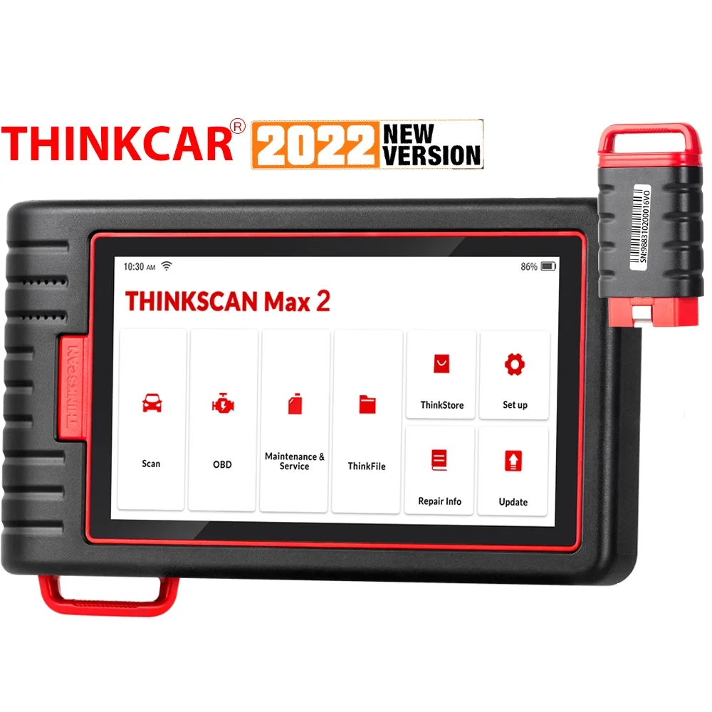 

ThinkScan Max 2 Diagnostic Tools Full system Support CANFD For GM 2022 AF DPF IMMO 28 Reset ECU Coding OBD2 Scanner