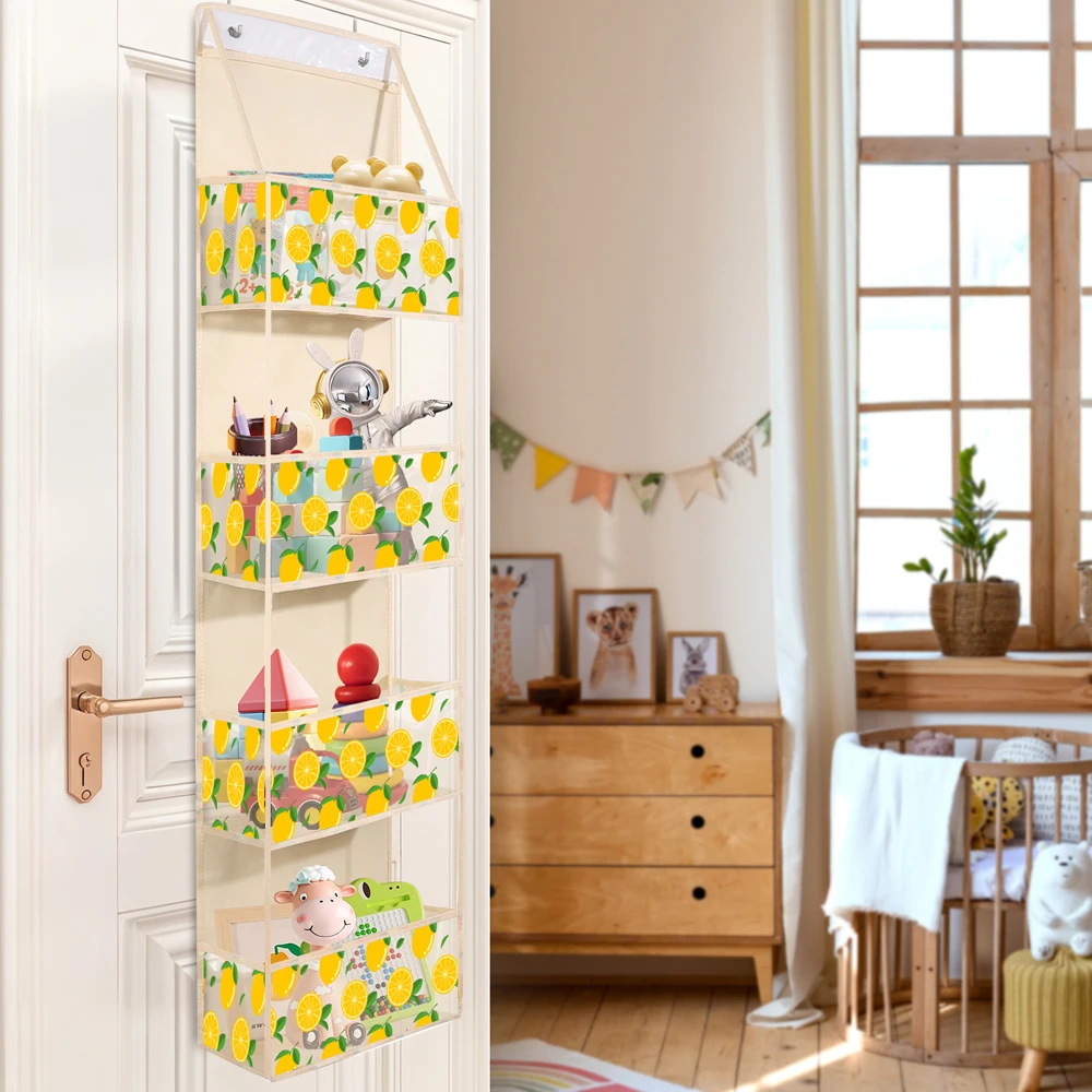 Storage Bag on Door Storage Bag, Multi-functional Fabric Hanging Bag Plush Toy Makeup Storage Suitable for Bedroom Dormitory 6