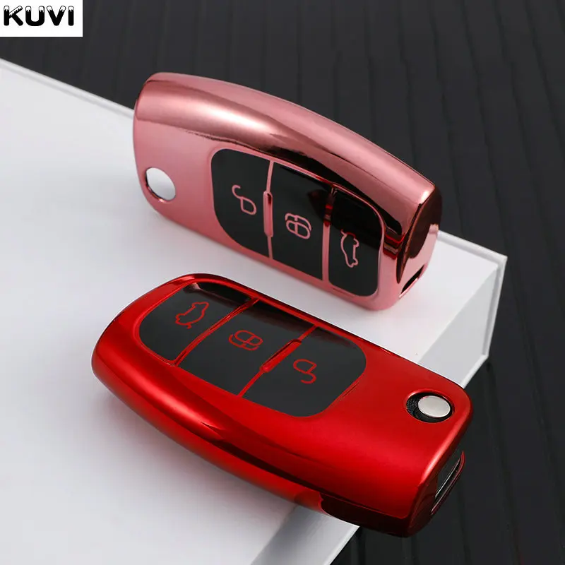 Tpu Car Flip Key Case Cover Shell Fob For Ford Focus 2 Mk2 Fiesta Mondeo Galaxy Falcon Territory Ecosport - - Racext™️ - - Racext 23