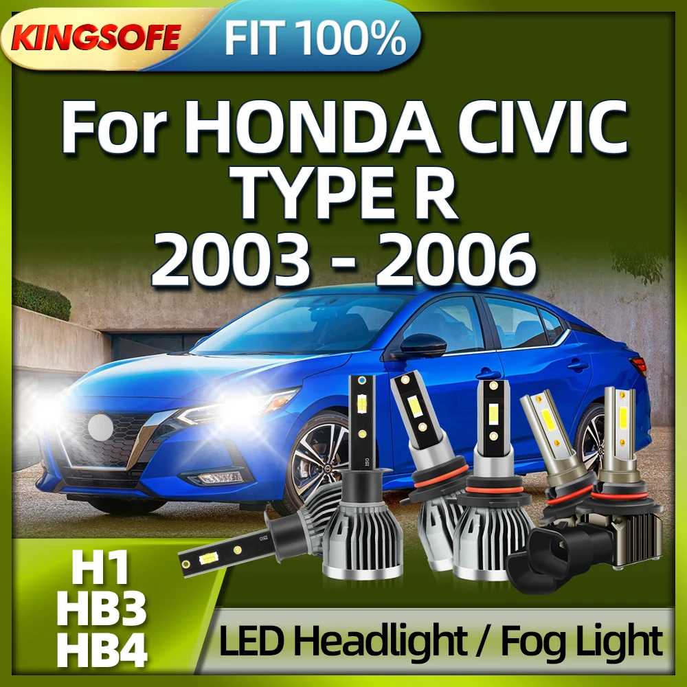 

Roadsun 40000LM H1 LED Headlight Bulb HB3 HB4 Fog Lamp 6000K For HONDA CIVIC TYPE R 2003 2004 2005 2006