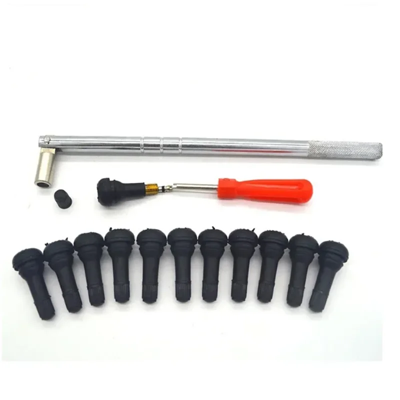 (14pieces/pack) TR413 Snap-In Tire Valve Stems Short Black Rubber The valve core wrench No inner tire valve disassembly 1pc acrylic tobacco mouthpiece for tobacco briar pipe smoking pipes handwork pmma acrylic stems black stems for 9mm filter elem