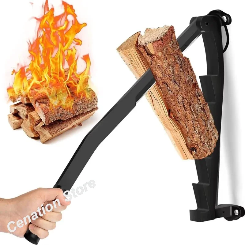 

Wall Mounted Log Splitter Portable Heavy Duty Firewood Cutter Firewood Wood Kindling Splitter For Home Indoor Outdoor Garden