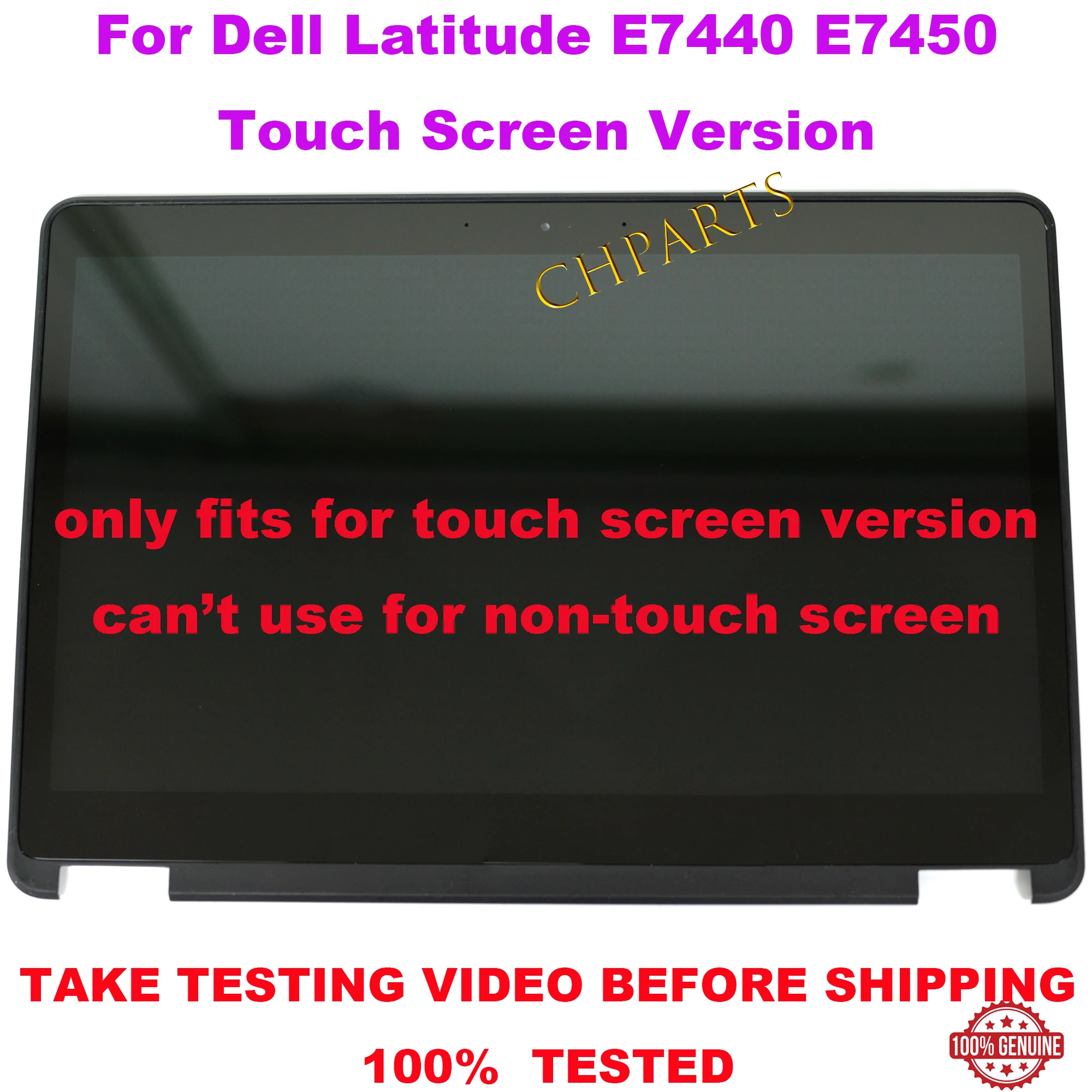 

14-inches FHD 1920*1080 For DELL Latitude E7440 E7450 LCD Screen Touch Digitizer Laptop Replacement Assembly 0VR9H2
