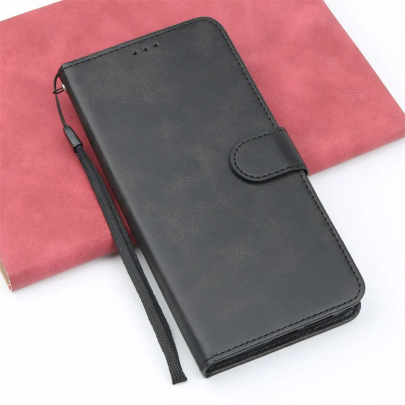 Luxury Leather Wallet Case with Magnetic Flip & Card Slot